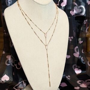 Kendra Scott Adelia Rose Gold Y Necklace